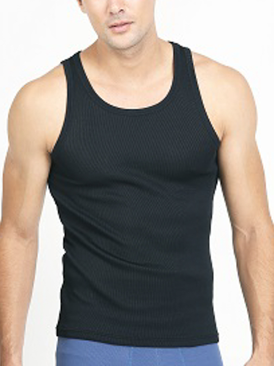 UW155 Men Black Sleeveless Undershirt – Negative Ion Clothes